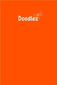 Doodles Journal - Great for Sketching, Doodling, Project Planning or Brainstorming: Medium Ruled, Soft Cover, 6 x 9 Journal, International Orange, 200 Pages