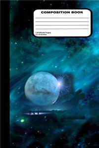 Outer Space Unruled Composition Notebook 120 Blank Pages 6