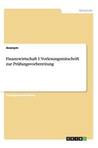 Finanzwirtschaft I