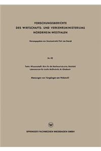 Forschungsberichte des Wirtschafts- und Verkehrsministeriums Nordrhein-Westfalen