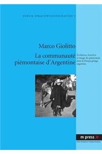 La Communauté Piémontaise d'Argentine