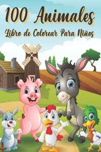 100 Animales Libro de Colorear Para Niños