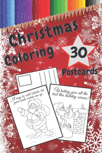 Christmas Coloring Postcards