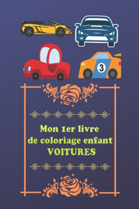 Mon 1er livre de coloriage enfant VOITURES