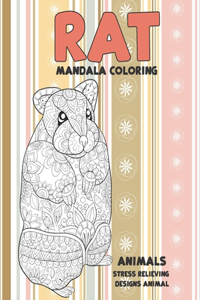 Mandala Coloring - Animal - Stress Relieving Designs Animal - Rat