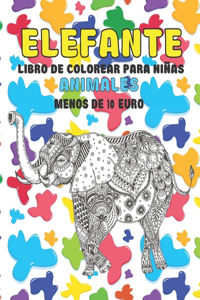 Libro de colorear para niñas - Menos de 10 euro - Animales - Elefante