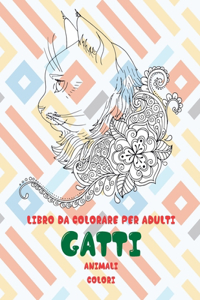 Libro da colorare per adulti - Colori - Animali - Gatti