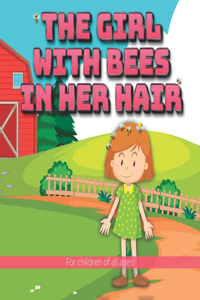 girl with bees in her hair