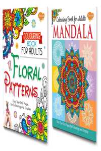 Sawan Colouring Book For Adults- Mandala And Floral Patterns | Pack Of 2 Books