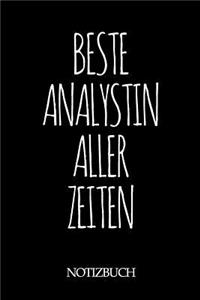 Beste Analystin Aller Zeiten Notizbuch