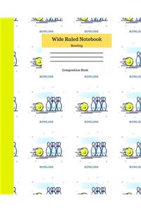 Wide Ruled Notebook Bowling Composition Book