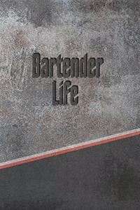 Bartender Life: Personalized Journal, Notebook Lined Pages 120 Pages 6x9