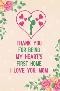 Thank You for Being My Heart's First Home I Love You, Mom