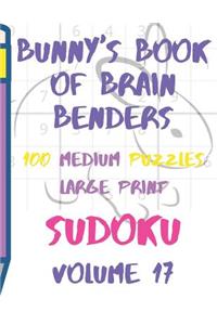 Bunnys Book of Brain Benders Volume 17 100 Medium Sudoku Puzzles Large Print