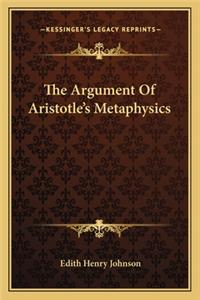 Argument of Aristotle's Metaphysics