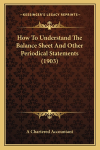 How To Understand The Balance Sheet And Other Periodical Statements (1903)