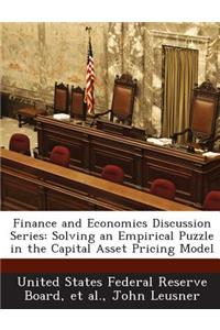 Finance and Economics Discussion Series