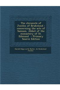 The Chronicle of Jocelin of Brakelond