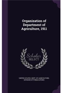 Organization of Department of Agriculture, 1911