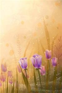 Purple Flowers Blank Book