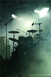 Drum Set at a Rock Concert