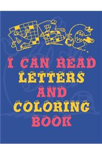 I can read letters and coloring book