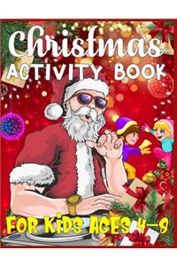Christmas Activity Book For Kids Ages 4-8