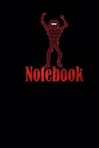 Notebook Red Mummy - Large (8.5 x 11 inches) - 120 Pages- Black Cover