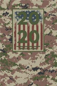 2020 Weekly Planner: Weekly Monthly Planner Calendar Appointment Book For 2020 6" x 9" - Military Camouflage Edition For Marines