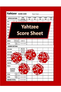 Yahtzee Score Sheet