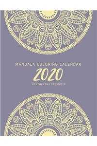 Mandala Coloring Calendar 2020