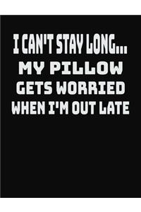 I Can't Stay Long... My Pillow Gets Worried When I'm Out Late