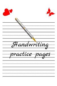 Handwriting practice pages