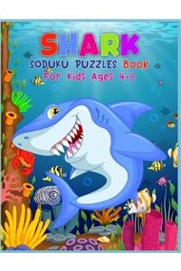 Shark Soduku Puzzles Book For Kids Ages 4-8