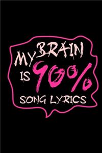 My brain is 90% song lyrics
