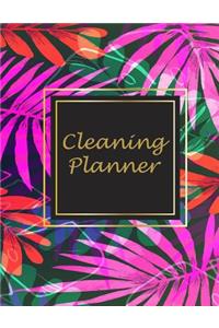 Cleaning Planner: Summer Pink Forest, 2019 Weekly Cleaning Checklist, Household Chores List, Cleaning Routine Weekly Cleaning Checklist 8.5