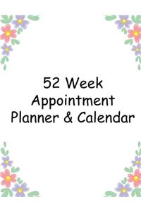 52 Week Appointment Planner and Calendar