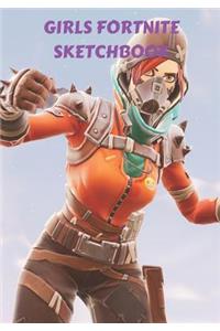 Girls Fortnite Sketchbook: 7 X 10, Personalized Artist Sketchbook: 150 Pages, Sketching, Drawing and Creative Doodling Notebook
