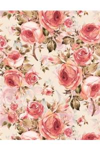 Vintage Pink Rose Giant Sketchbook: Large Sketchbook - 600 Pages (300 Sheets), Giant Sketchbook Floral, Gifts for Women