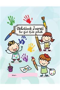 Sketchbook Journal for Girl Kids Artist