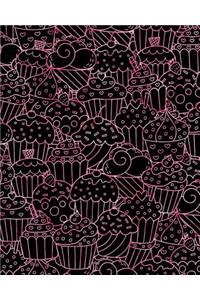Bullet Journal Notebook Cupcakes Pattern 3