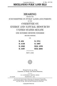 Miscellaneous Public Lands Bills