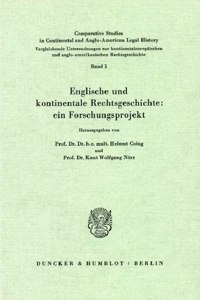 Englische Und Kontinentale Rechtsgeschichte