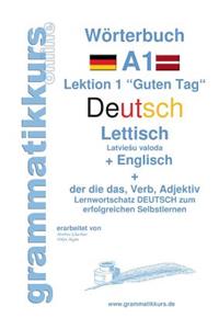 Wörterbuch Deutsch - Lettisch - Englisch Niveau A1