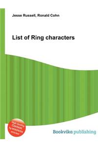 List of Ring Characters