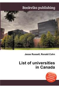 List of Universities in Canada