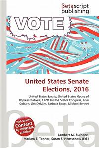 United States Senate Elections, 2016