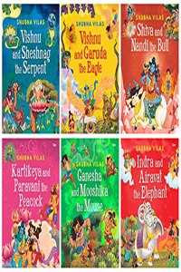 Vehicles of Gods : Vishnu, Ganesha, Indra, Shiva and Kartikeya (Set of 6 Books) Indian Mythology for kids (Subha Vilas)