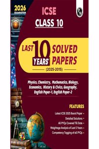 PW ICSE Class 10 PYQs - Past 10 Years Solved Papers For 2026 Exams (Paperback, Physics Wallah)