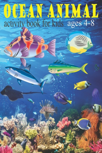Ocean animals activity book for kids ages 4-8
